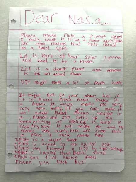 «Это сделает людей счастливыми»: школьница попросила NASA вернуть Плутону статус планеты