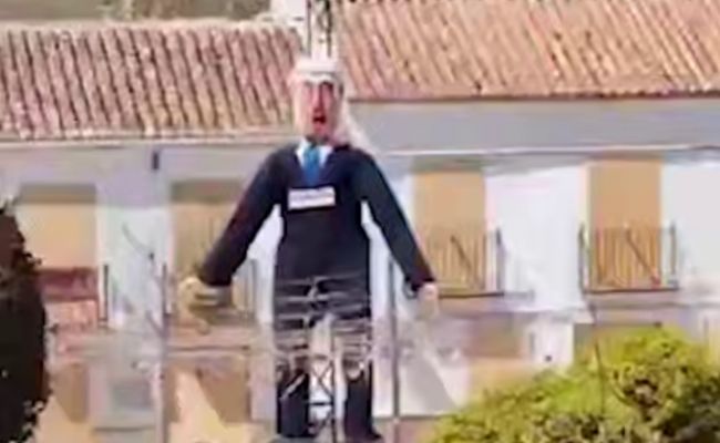 Европейские «друзья» сожгли чучело Биньямина Нетаньяху