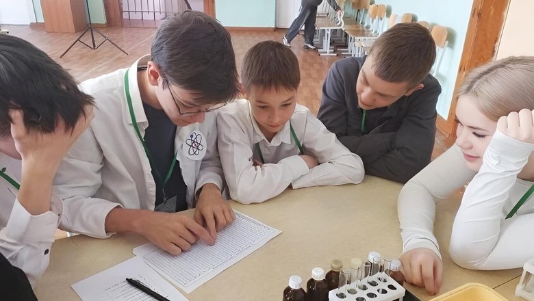 В школе № 6 в Сысерти Свердловской области прошел квест по химии