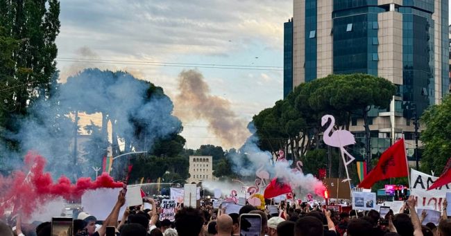 Албанию охватила «фламинго-революция», которая может быть в интересах ЕС
