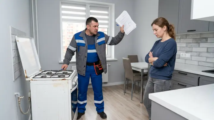 Что делать, если газовщики требуют поменять плиту?
